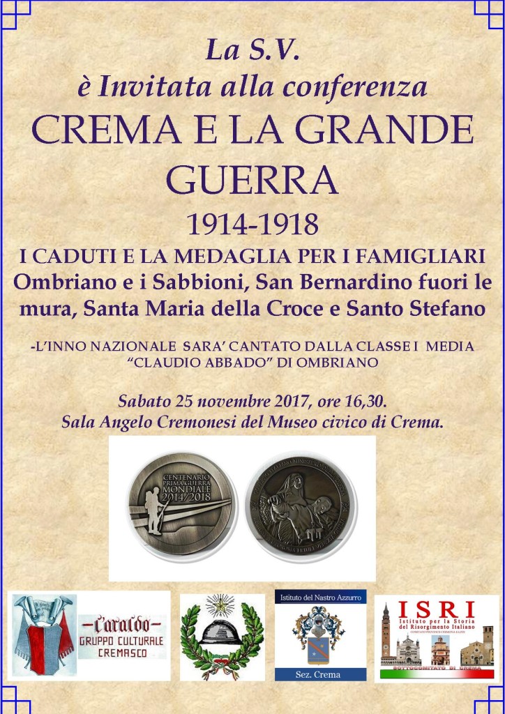 CONFERENZA MUSEO MEDAGLIA CADUTI